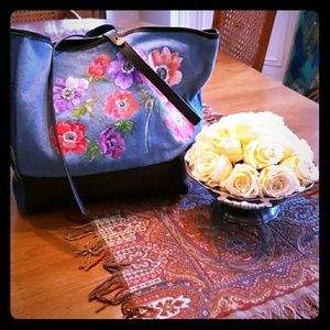 Chloe see by chloe jean handpainted bag